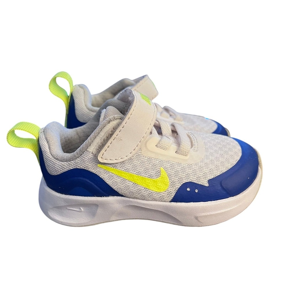 Nike NEW Baby Wearallday TD 'White Volt Royal' Sneakers‎ Sz 4C